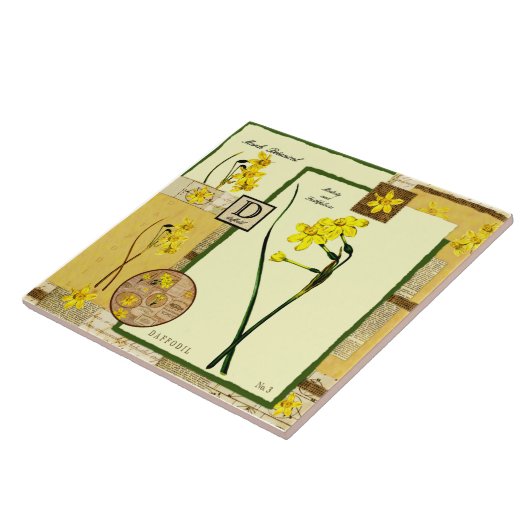 Die Blume des März Fliese (Seite)