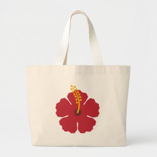 Die Blume des Roten Hibiskus Jumbo Stoffbeutel
