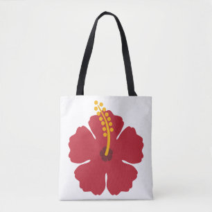 Die Blume des Roten Hibiskus Tasche