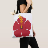 Die Blume des Roten Hibiskus Tasche (Von Nahem)