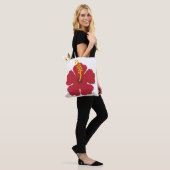 Die Blume des Roten Hibiskus Tasche (Am Model)