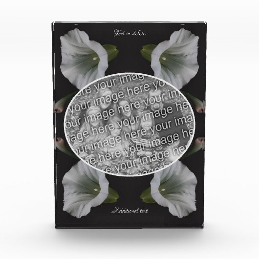 Die Blume des weißen Morgengrauens kreieren Ihre e Fotoblock (Vorderseite)