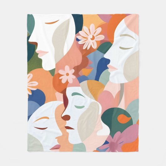 Die Blume Fleecedecke (Vorderseite)