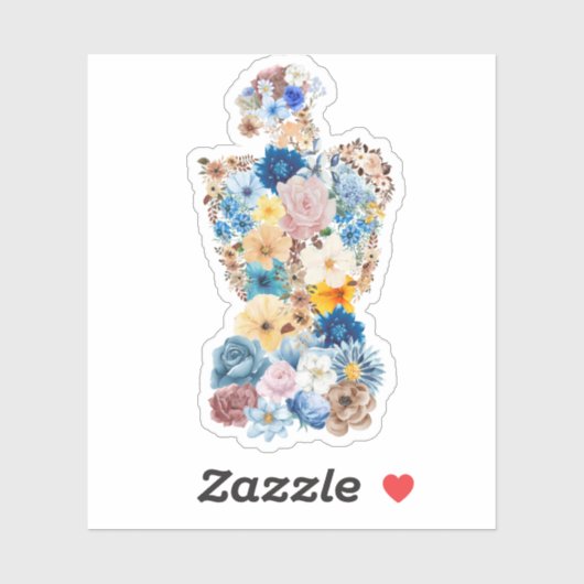 Die Blume Künstlerin Aufkleber (Blatt)