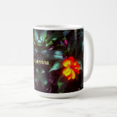 Die Blume leuchtet bei Sonnenlicht Kaffeetasse (VorderseiteRechts)