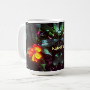 Die Blume leuchtet bei Sonnenlicht Kaffeetasse