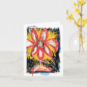 Die Blume Messy (innen leer) Karte (Gelbe Blume)