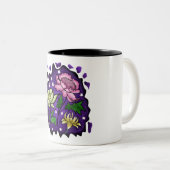 Die Blume nachts Zweifarbige Tasse (VorderseiteRechts)
