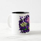 Die Blume nachts Zweifarbige Tasse (Vorderseite Links)