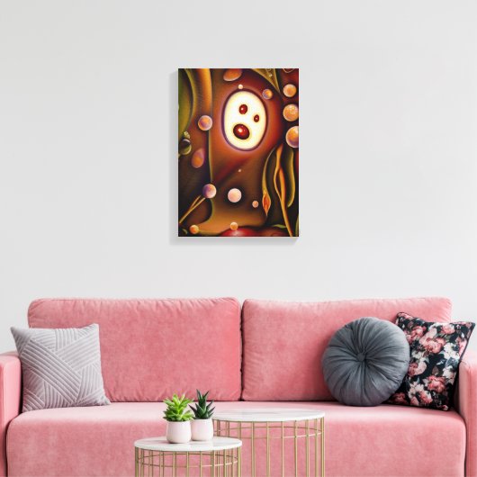 die Blume pos. Leinwanddruck (Insitu (Wohnzimmer))