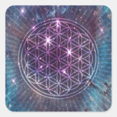 Die Blume Quadratischer Aufkleber (Vorderseite)