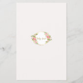 Die Blume Rosa und Gold ist ein Thema für Mädchen. Flyer (Hinten)