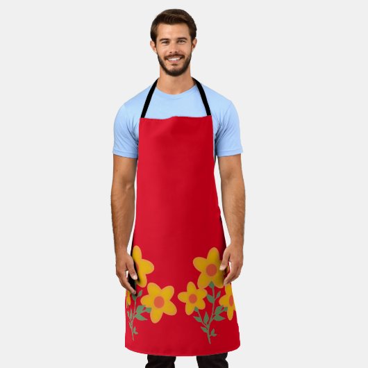 Die Blume Schürze (Getragen)