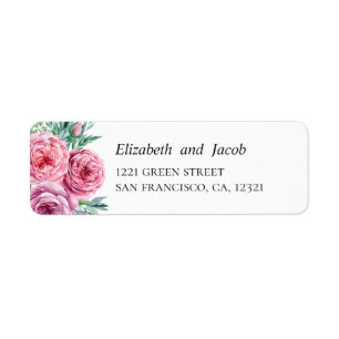 Die Blume sind in Aquarellfarbe, rosa. Hochzeitsad