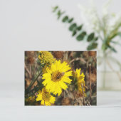 Die Blume und die Biene Postkarte (Stehend Vorderseite)
