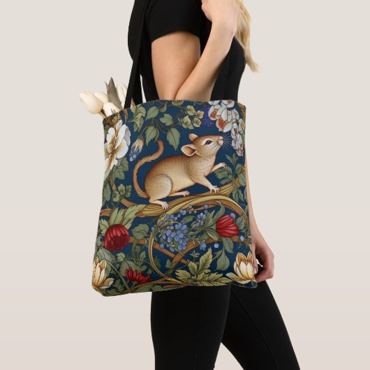Die Blume und die Maus Jugendstil Tasche (Von Nahem)