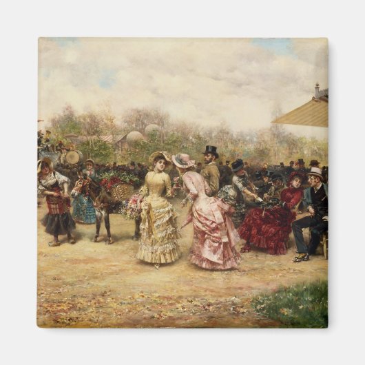 Die Blume Verkäufer, 1883 Magnet (Vorne)