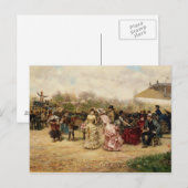 Die Blume Verkäufer, 1883 Postkarte (Vorne/Hinten)
