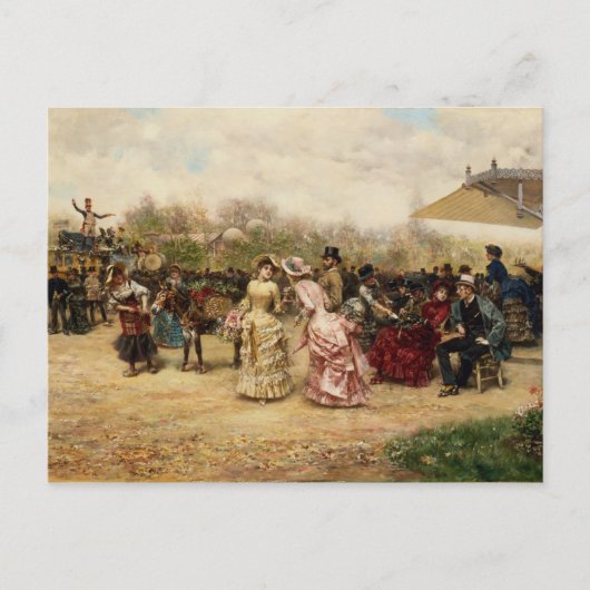 Die Blume Verkäufer, 1883 Postkarte (Vorderseite)