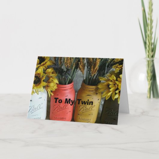 DIE BLUME VON ZWEI MASON JAR SIND NUR FÜR IHREN BI KARTE (Vorderseite)