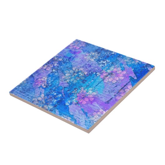 Die Blume wachsen im Sapphire-Teich Fliese (Seite)