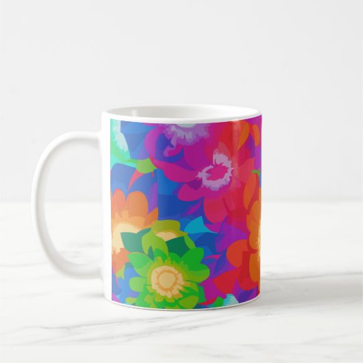 Die Blumen der Farben Kaffeetasse (Links)