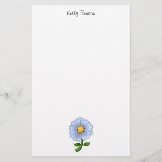 Die Blumen der Mutter · Blaue Blume Briefpapier (Vorderseite)