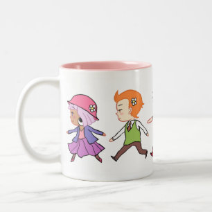 Die Blumen-Gruppe Zweifarbige Tasse