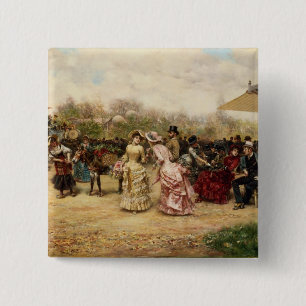 Die Blumen-Verkäufer, 1883 Button