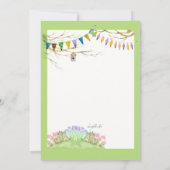 Die Blumen-Wagen-Einladung Einladung (Rückseite)