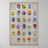 Die blumengeschmückte Alphabet Poster (Vorne)
