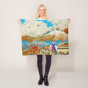 Die Blumenleder Fleece Blanket, klein