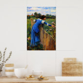 Die Blumenpflückerin von John William Waterhouse Poster (Küche)