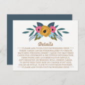 Die Blumenzeremonie der weißen Hochzeit Begleitkarte (Vorne/Hinten)