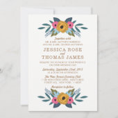 Die Blumenzeremonie der weißen Hochzeit Einladung (Vorderseite)