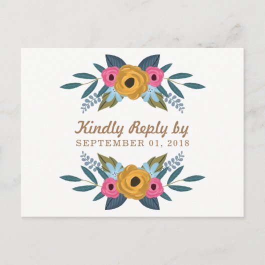 Die Blumenzeremonie der weißen Hochzeit Einladungspostkarte (Vorderseite)