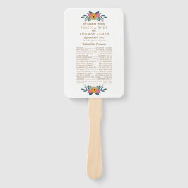 Die Blumenzeremonie der weißen Hochzeit Fächer