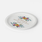 Die Blumenzeremonie der weißen Hochzeit Pappteller (Schrägansicht)