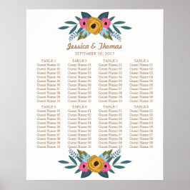 Die Blumenzeremonie der weißen Hochzeit Poster