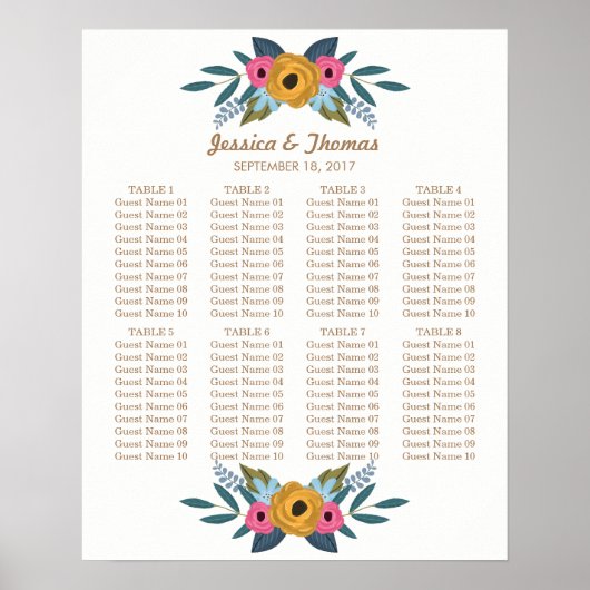 Die Blumenzeremonie der weißen Hochzeit Poster (Vorne)