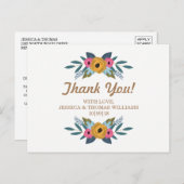 Die Blumenzeremonie der weißen Hochzeit Postkarte (Vorne/Hinten)