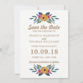 Die Blumenzeremonie der weißen Hochzeit Save The Date (Vorderseite)