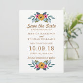 Die Blumenzeremonie der weißen Hochzeit Save The Date (Stehend Vorderseite)