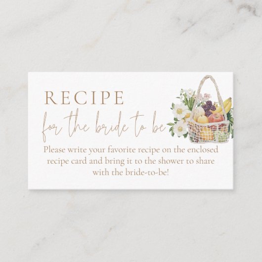 Die Blüte der Braut Begleitkarte (Vorderseite)