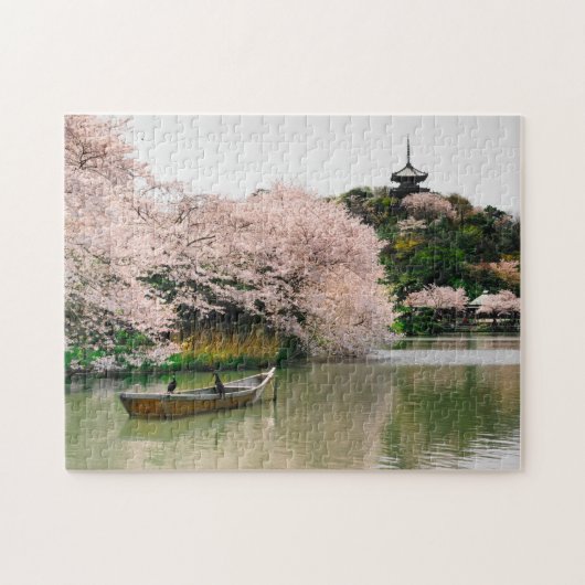 Die Blüten des japanischen Flusses Cherry blühen Puzzle (Horizontal)