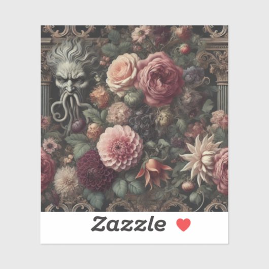 Die blutende Eater's Sermon - gotische barocke Blu Aufkleber (Blatt)