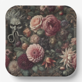 Die blutende Eater's Sermon - gotische barocke Blu Pappteller