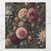 Die blutende Eater's Sermon - gotische barocke Blu Weinetikett (Einzelnes Label)