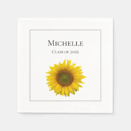 Die Blütengruppe der Gelben Sonnenblumen Serviette