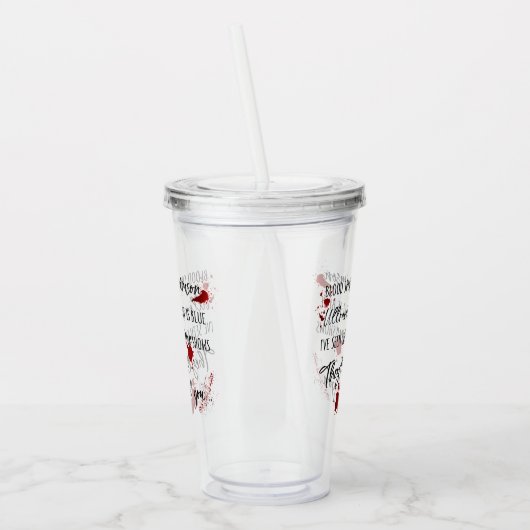 Die Blutsteine sind rot. | Dunkle Mördermysterie Acryltrinkbecher (Links)